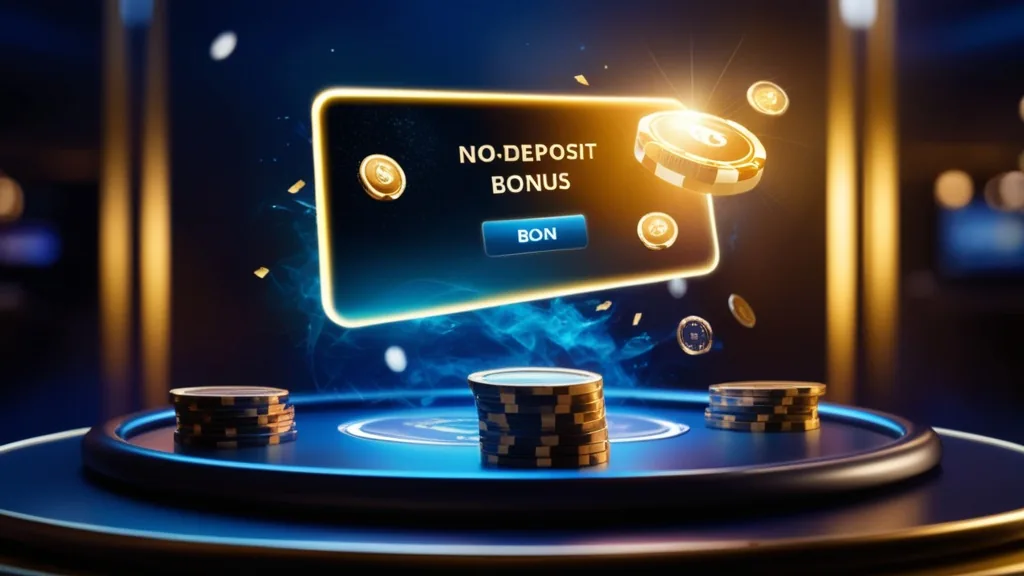 Σκοτεινό καζίνο με κάρτα no deposit bonus και φωτεινά νομίσματα